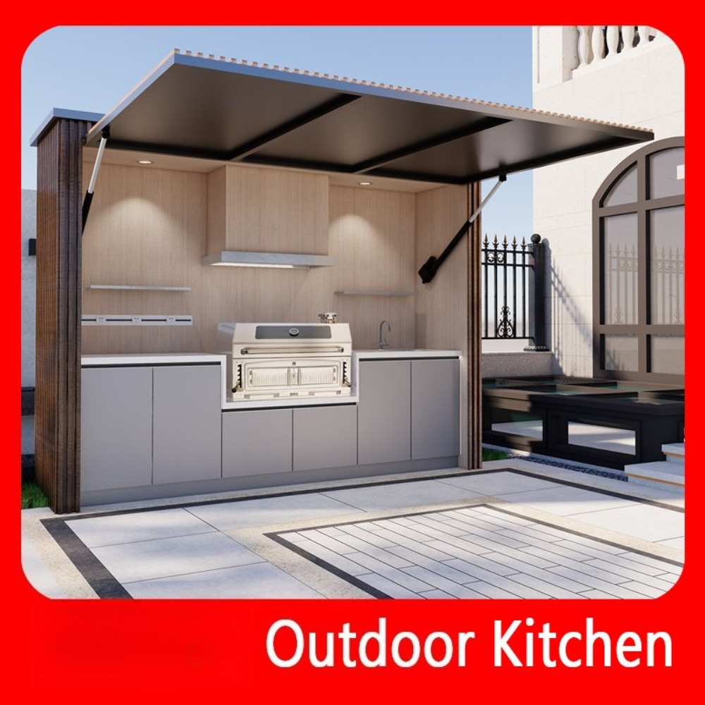 Camping Cooking Dining Set - Pulau Dapur Luar Ruangan Lipat, Stasiun