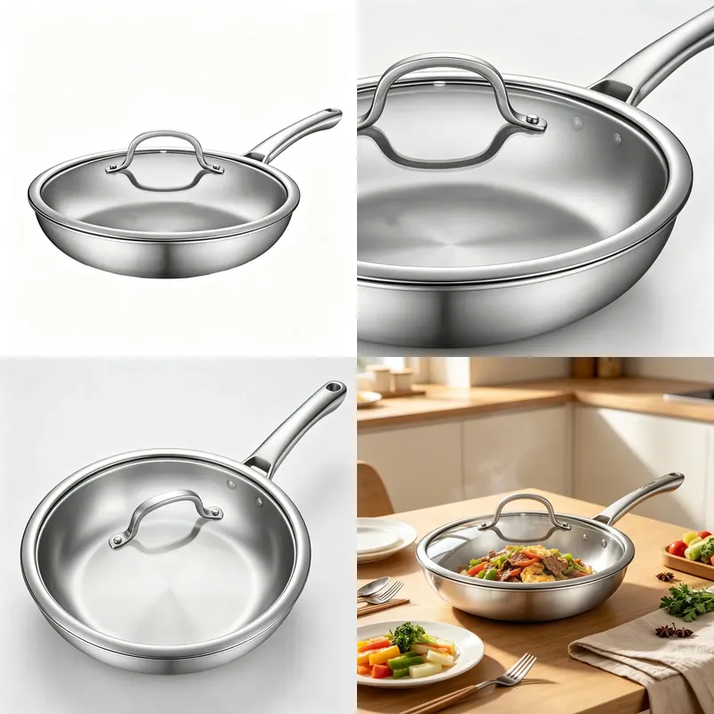 Quality Camping Cooking Set - Wajan Penggorengan Tiga Lapis Stainless Steel