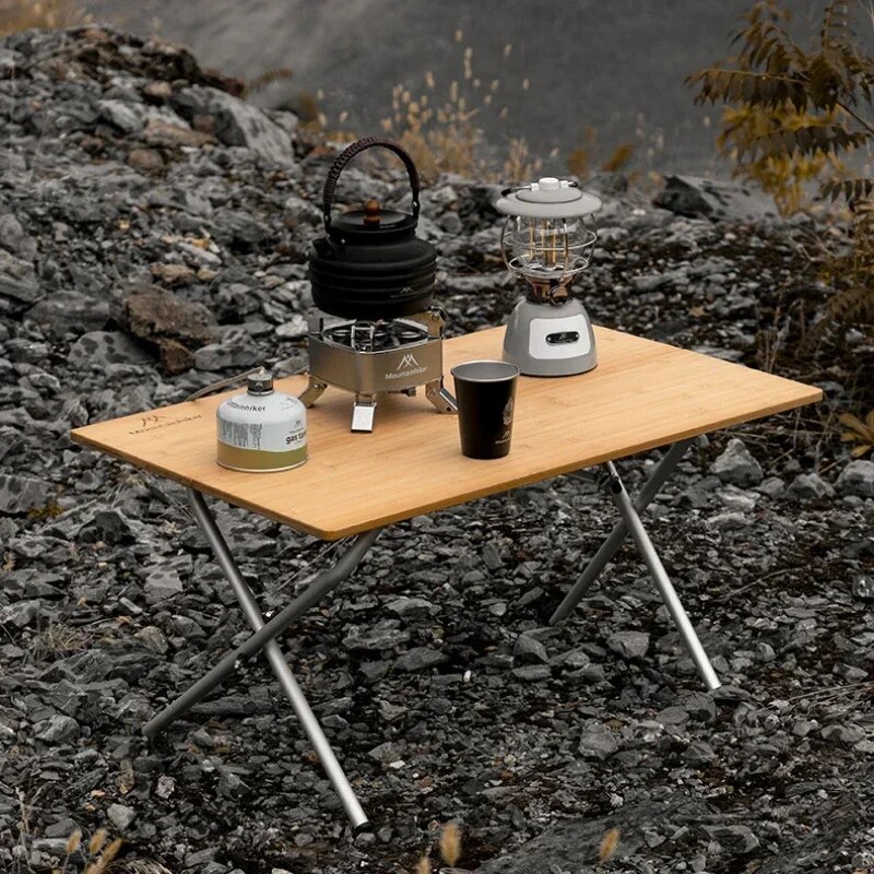 Camping Cooking Table - MOUNTAINHIKER meja lipat 2/3 bambu Kemah,