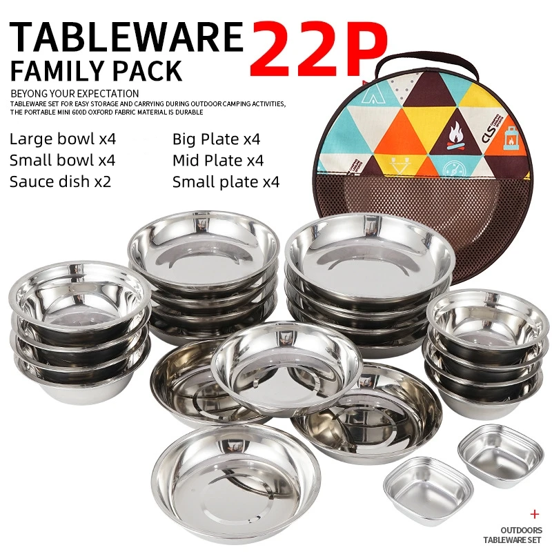 Piring makan portabel, kemah S - Camping Cooking Dining Set ulasan dan harga