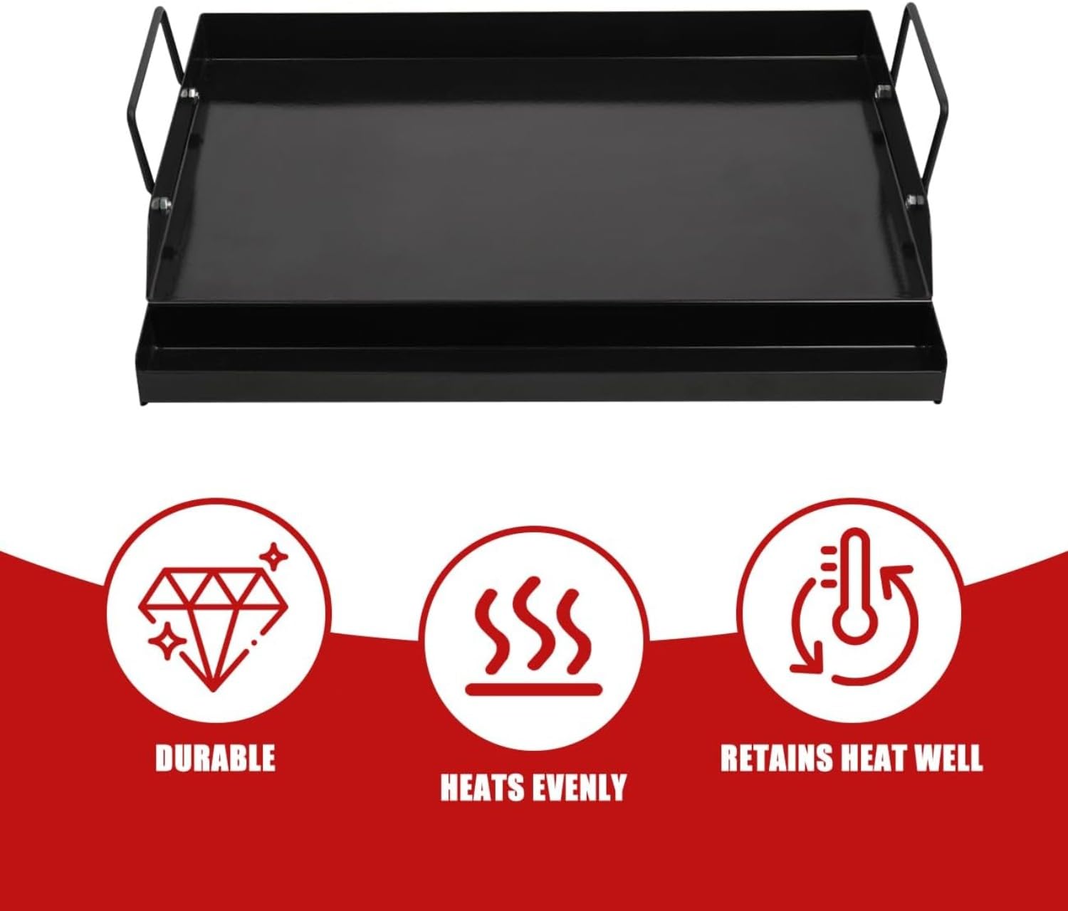 Panggangan Besi Cor Anti Lengk - Camping Cooking Flat Top ulasan dan harga