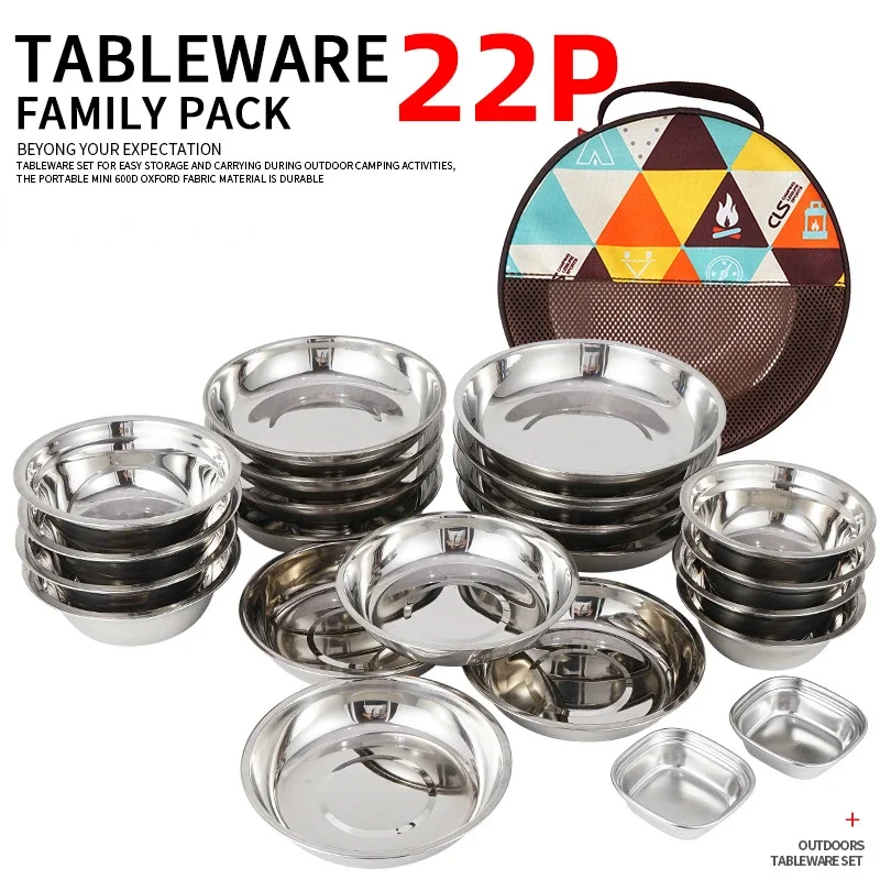 Set Peralatan Makan Portabel C - Camping Cooking Dining Set ulasan dan harga
