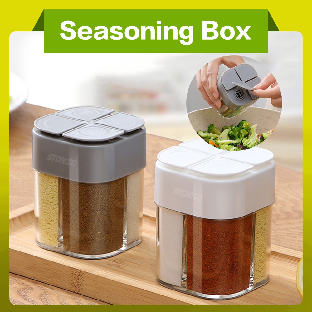 4 in 1 Wadah Bumbu Plastik unt - Camping Cooking Container ulasan dan harga