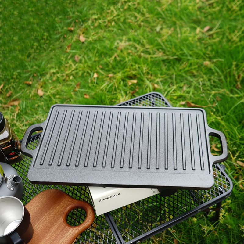 Wajan Panggangan Besi Cor Dua  - Camping Cooking Flat Top ulasan dan harga